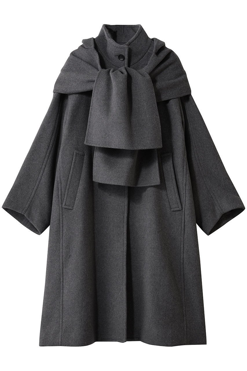 【メゾンスペシャル/MAISON SPECIAL】のHood Muffler Coat/フードマフラーコート インテリア・キッズ・メンズ・レディースファッション・服の通販 founy(ファニー) 　ファッション　Fashion　レディースファッション　Fashion for Women　アウター　Coat / Outerwear Collection　コート・ロングコート・ピーコート　Long Coats, Peacoats & More　マフラー・スヌード / 冬小物の定番　Scarves & Mufflers　インナー　Innerwear　マフラー　Scarf, Muffler　メルトン　Melton, Heavy Wool　リラックス　Relax, Relaxed Fit　ロング　Long, Long-Length　GRY(グレー)|ID: prp329100004758957 ipo3291000000036042422