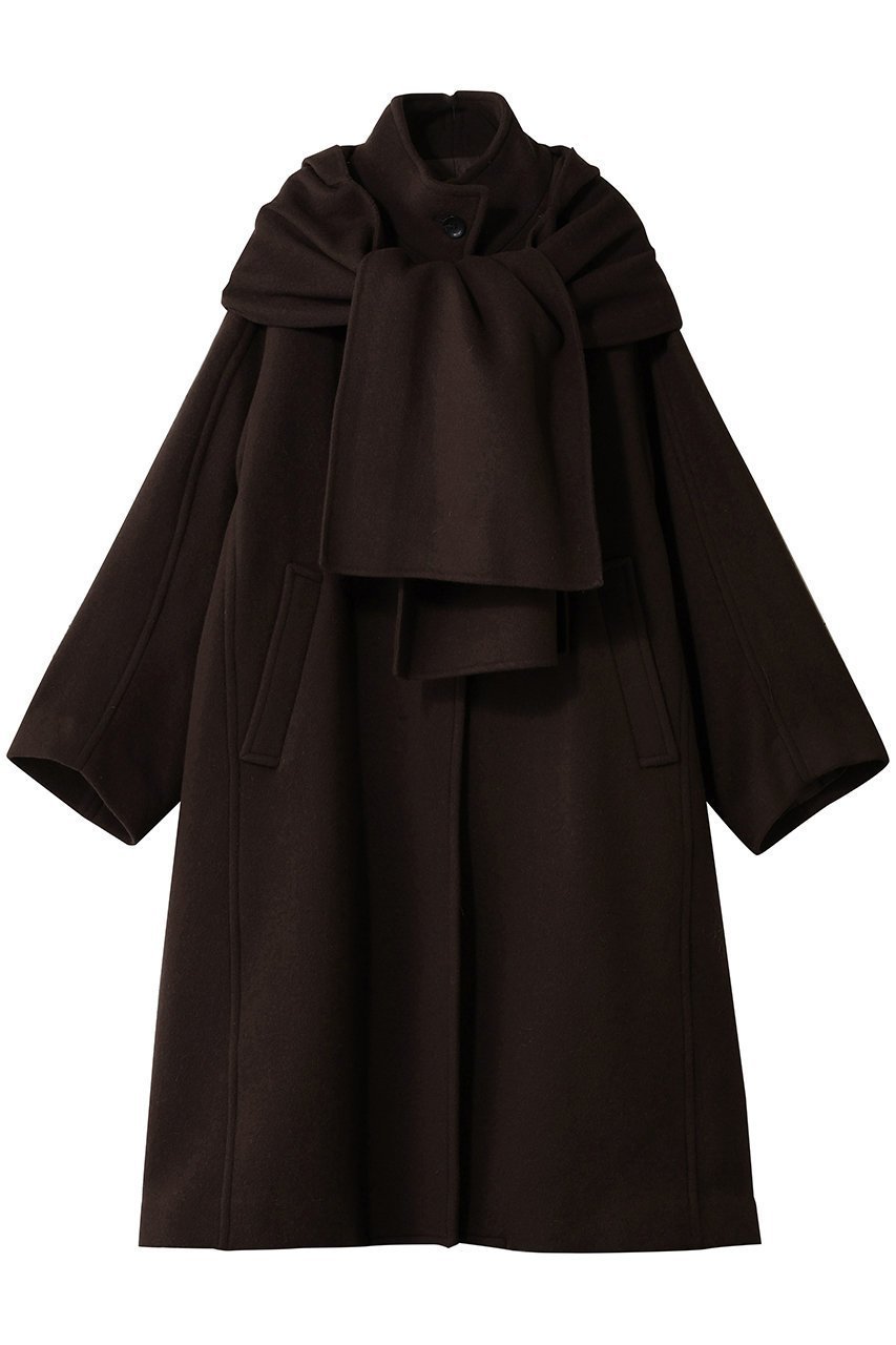 【メゾンスペシャル/MAISON SPECIAL】のHood Muffler Coat/フードマフラーコート インテリア・キッズ・メンズ・レディースファッション・服の通販 founy(ファニー) 　ファッション　Fashion　レディースファッション　Fashion for Women　アウター　Coat / Outerwear Collection　コート・ロングコート・ピーコート　Long Coats, Peacoats & More　マフラー・スヌード / 冬小物の定番　Scarves & Mufflers　インナー　Innerwear　マフラー　Scarf, Muffler　メルトン　Melton, Heavy Wool　リラックス　Relax, Relaxed Fit　ロング　Long, Long-Length　BRN(ブラウン)|ID: prp329100004758957 ipo3291000000036042426