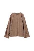 【アンクレイヴ/uncrave】のスエード ドルマントップス 人気、トレンドファッション・服の通販 founy(ファニー) ファッション Fashion レディースファッション Fashion for Women トップス・カットソー Cut & Sew Tops シャツ・ブラウス・オフィスカジュアル Elegant Blouses & Button-Ups イタリア Italy コーティング Coating, Coated Finish シェイプ Shape, Slim Fit スリット Slit, Slit Detail スリーブ Sleeve, Long Sleeve / Short Sleeve バランス Balance, Style Balance フレア Flare, Flared ロング Long, Long-Length 新作・新入荷 New Arrivals / New In |ID:prp329100004758964