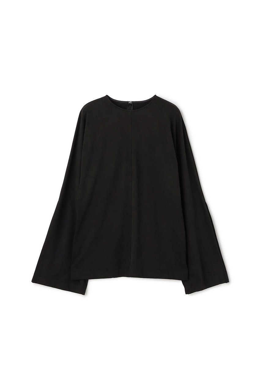【アンクレイヴ/uncrave】のスエード ドルマントップス インテリア・キッズ・メンズ・レディースファッション・服の通販 founy(ファニー) 　ファッション　Fashion　レディースファッション　Fashion for Women　トップス・カットソー　Cut & Sew Tops　シャツ・ブラウス・オフィスカジュアル　Elegant Blouses & Button-Ups　イタリア　Italy　コーティング　Coating, Coated Finish　シェイプ　Shape, Slim Fit　スリット　Slit, Slit Detail　スリーブ　Sleeve, Long Sleeve / Short Sleeve　バランス　Balance, Style Balance　フレア　Flare, Flared　ロング　Long, Long-Length　新作・新入荷　New Arrivals / New In　ブラック|ID: prp329100004758964 ipo3291000000034433705