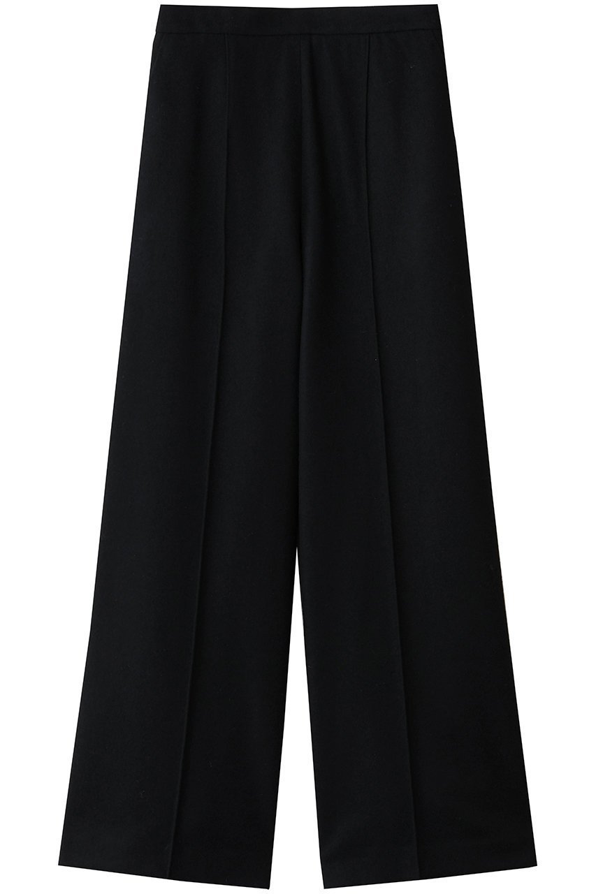 【アンクレイヴ/uncrave】のコンプレストウール ストレートパンツ インテリア・キッズ・メンズ・レディースファッション・服の通販 founy(ファニー) 　ファッション　Fashion　レディースファッション　Fashion for Women　パンツ　Pants & Trousers　カットソー　Cut and Sewn Top　ストレート　Straight, Straight Cut　センター　Center, Center Line　ワイド　Wide, Wide Fit　再入荷　Restock / Back in Stock　ブラック|ID: prp329100004758966 ipo3291000000035618648