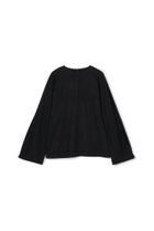 【アンクレイヴ/uncrave】のコンプレストウール ドルマントップス 人気、トレンドファッション・服の通販 founy(ファニー) ファッション Fashion レディースファッション Fashion for Women トップス・カットソー Cut & Sew Tops シャツ・ブラウス・オフィスカジュアル Elegant Blouses & Button-Ups カットソー Cut and Sewn Top シェイプ Shape, Slim Fit スリット Slit, Slit Detail スリーブ Sleeve, Long Sleeve / Short Sleeve バランス Balance, Style Balance フレア Flare, Flared ロング Long, Long-Length 新作・新入荷 New Arrivals / New In thumbnail ブラック|ID: prp329100004758967 ipo3291000000034433722