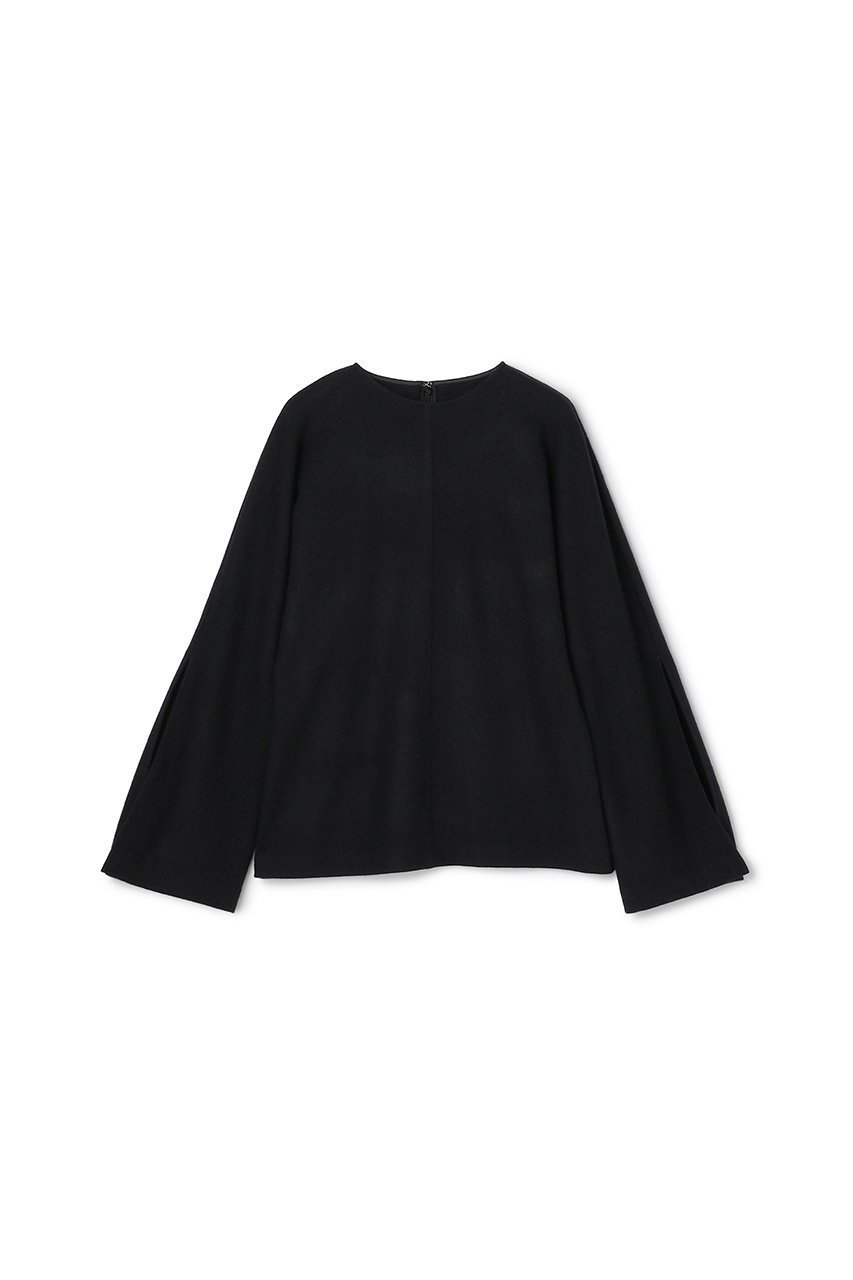 【アンクレイヴ/uncrave】のコンプレストウール ドルマントップス インテリア・キッズ・メンズ・レディースファッション・服の通販 founy(ファニー)  ファッション Fashion レディースファッション Fashion for Women トップス・カットソー Cut & Sew Tops シャツ・ブラウス・オフィスカジュアル Elegant Blouses & Button-Ups カットソー Cut and Sewn Top シェイプ Shape, Slim Fit スリット Slit, Slit Detail スリーブ Sleeve, Long Sleeve / Short Sleeve バランス Balance, Style Balance フレア Flare, Flared ロング Long, Long-Length 新作・新入荷 New Arrivals / New In ブラック|ID: prp329100004758967 ipo3291000000034433722