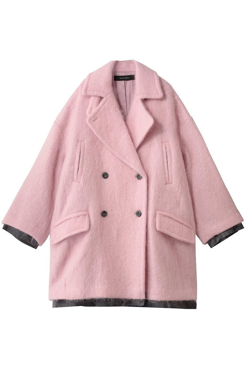 【メゾンスペシャル/MAISON SPECIAL】のMohair Shaggy Coat/モヘヤシャギーコート インテリア・キッズ・メンズ・レディースファッション・服の通販 founy(ファニー) 　ファッション　Fashion　レディースファッション　Fashion for Women　アウター　Coat / Outerwear Collection　コート・ロングコート・ピーコート　Long Coats, Peacoats & More　イタリア　Italy　キュプラ　Cupro, Eco Fabric　ダブル　Double, Double-Breasted　バランス　Balance, Style Balance　ベビー　Baby, Babywear　ミドル　Middle Length, Mid Height　ロング　Long, Long-Length　PNK(ピンク)|ID: prp329100004758971 ipo3291000000036042461