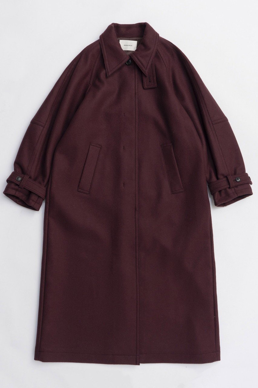【メゾンスペシャル/MAISON SPECIAL】のClear Melton Balmacaan Coat/クリアメルトンステンカラーコート インテリア・キッズ・メンズ・レディースファッション・服の通販 founy(ファニー)  ファッション Fashion レディースファッション Fashion for Women アウター Coat / Outerwear Collection コート・ロングコート・ピーコート Long Coats, Peacoats & More スニーカー Sneakers, Trainers ドレス Dress, One-Piece バランス Balance, Style Balance フロント Front, Front Design リラックス Relax, Relaxed Fit ロング Long, Long-Length 新作・新入荷 New Arrivals / New In BRD(ボルドー)|ID: prp329100004758972 ipo3291000000034433759