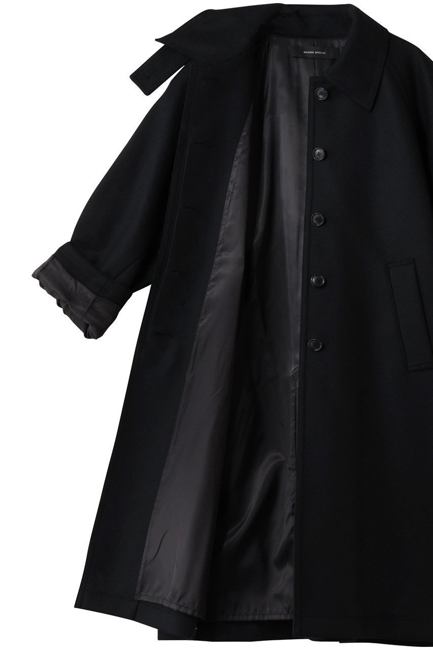 【メゾンスペシャル/MAISON SPECIAL】のClear Melton Balmacaan Coat/クリアメルトンステンカラーコート 人気、トレンドファッション・服の通販 founy(ファニー) 　ファッション　Fashion　レディースファッション　Fashion for Women　アウター　Coat / Outerwear Collection　コート・ロングコート・ピーコート　Long Coats, Peacoats & More　スニーカー　Sneakers, Trainers　ドレス　Dress, One-Piece　バランス　Balance, Style Balance　フロント　Front, Front Design　リラックス　Relax, Relaxed Fit　ロング　Long, Long-Length　other-6|ID: prp329100004758972 ipo3291000000036169025