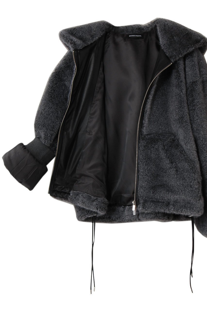 【メゾンスペシャル/MAISON SPECIAL】のFur Hoodie/ファーフーディ 人気、トレンドファッション・服の通販 founy(ファニー) ファッション Fashion レディースファッション Fashion for Women アウター Coat / Outerwear Collection レディースジャケット・軽アウター Jackets ブルゾンジャケット・スポーティアウター Blouson Jackets クール Cool, Chic ショート Short, Short Length ジャケット Jacket, Outerwear フェイクファー Faux Fur, Imitation Fur ブルゾン Blouson, Bomber Jacket ラグジュアリー Luxury, Elegant リブニット Rib Knit, Ribbed Knit other-6|ID: prp329100004758974 ipo3291000000034664280