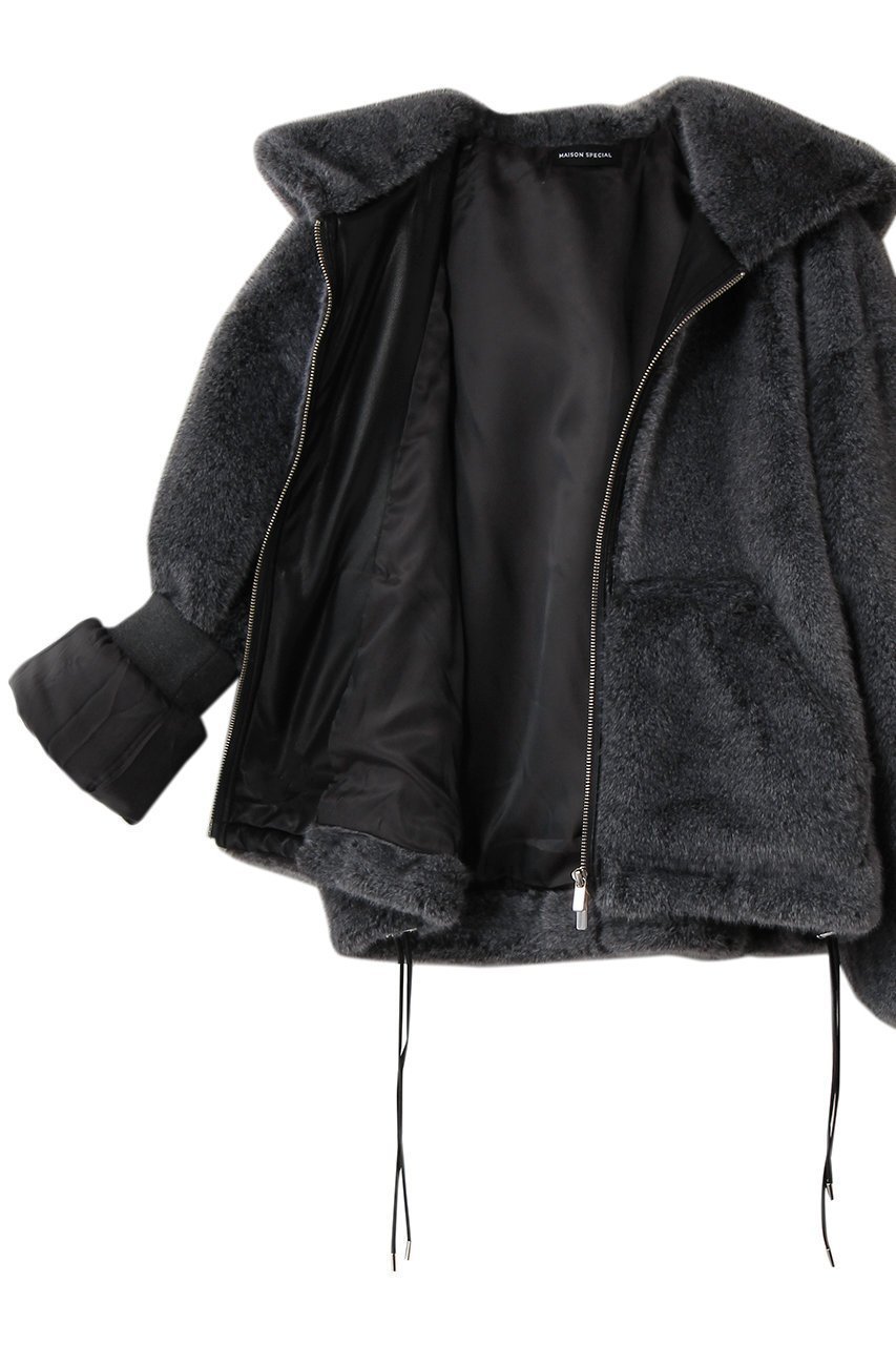 【メゾンスペシャル/MAISON SPECIAL】のFur Hoodie/ファーフーディ 人気、トレンドファッション・服の通販 founy(ファニー) 　ファッション　Fashion　レディースファッション　Fashion for Women　アウター　Coat / Outerwear Collection　レディースジャケット・軽アウター　Jackets　ブルゾンジャケット・スポーティアウター　Blouson Jackets　クール　Cool, Chic　ショート　Short, Short Length　ジャケット　Jacket, Outerwear　フェイクファー　Faux Fur, Imitation Fur　ブルゾン　Blouson, Bomber Jacket　ラグジュアリー　Luxury, Elegant　リブニット　Rib Knit, Ribbed Knit　other-6|ID: prp329100004758974 ipo3291000000035779728