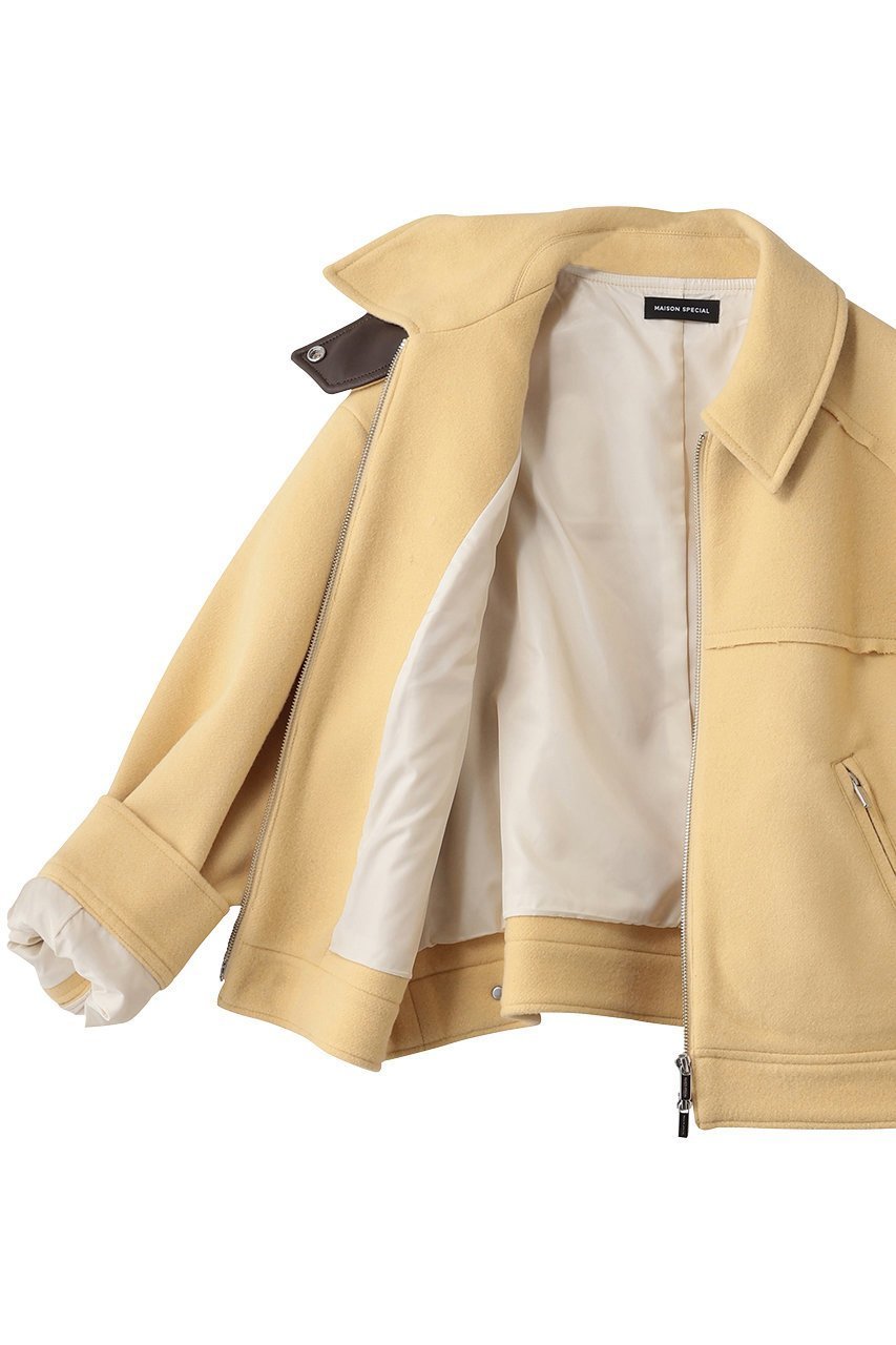 【メゾンスペシャル/MAISON SPECIAL】のSoutien Collar Blouson/ステンカラーブルゾン 人気、トレンドファッション・服の通販 founy(ファニー) ファッション Fashion レディースファッション Fashion for Women アウター Coat / Outerwear Collection レディースジャケット・軽アウター Jackets ブルゾンジャケット・スポーティアウター Blouson Jackets イエロー Yellow コンパクト Compact, Small Size 軽量 Lightweight, Ultra Light ショート Short, Short Length シンプル Simple, Minimal ジャケット Jacket, Outerwear スリーブ Sleeve, Long Sleeve / Short Sleeve ブルゾン Blouson, Bomber Jacket ベーシック Basic, Essential メルトン Melton, Heavy Wool other-7|ID: prp329100004758975 ipo3291000000034463426