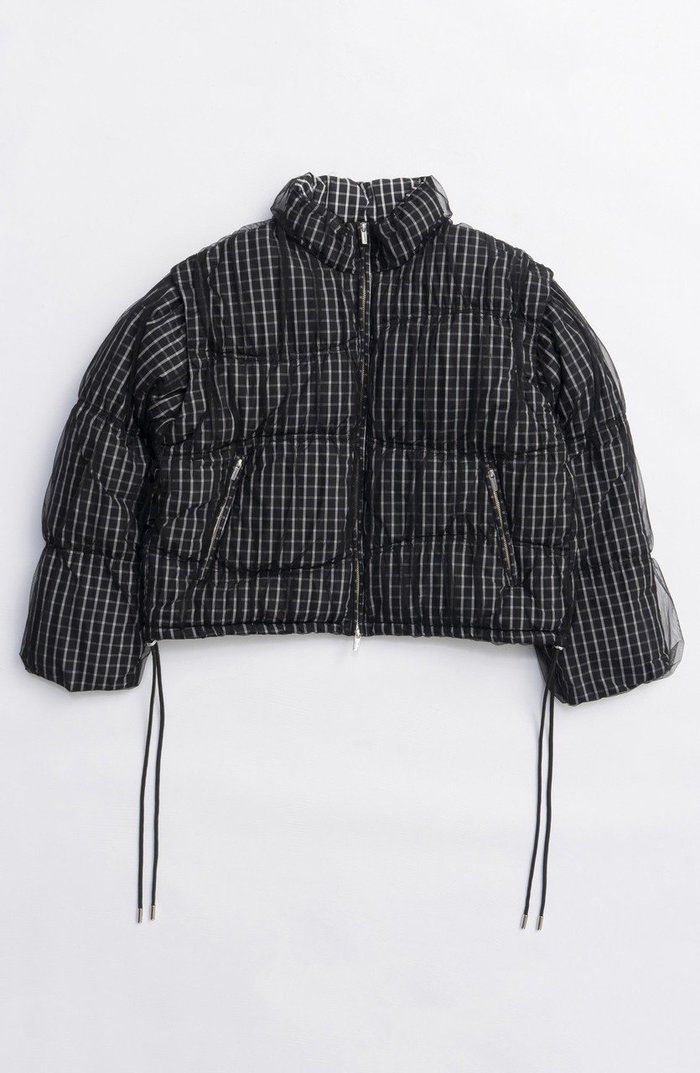 【メゾンスペシャル/MAISON SPECIAL】のWave Shirring Tulle Puffer Jacket/ウェーブシャーリングチュールパッファージャケット インテリア・キッズ・メンズ・レディースファッション・服の通販 founy(ファニー) https://founy.com/ ファッション Fashion レディースファッション Fashion for Women アウター Coat / Outerwear Collection レディースジャケット・軽アウター Jackets ブルゾンジャケット・スポーティアウター Blouson Jackets ジャケット Jacket, Outerwear チェック Check, Plaid, Tartan チュール Tulip, Tulip Motif ブルゾン Blouson, Bomber Jacket ベスト Vest, Waistcoat 新作・新入荷 New Arrivals / New In 無地 Plain, Solid Color |ID: prp329100004758977 ipo3291000000034433800