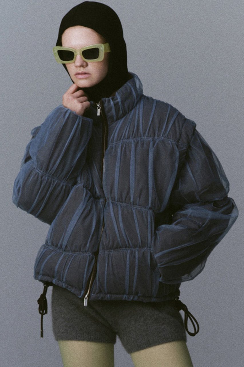 【メゾンスペシャル/MAISON SPECIAL】のWave Shirring Tulle Puffer Jacket/ウェーブシャーリングチュールパッファージャケット 人気、トレンドファッション・服の通販 founy(ファニー) 　ファッション　Fashion　レディースファッション　Fashion for Women　アウター　Coat / Outerwear Collection　レディースジャケット・軽アウター　Jackets　ブルゾンジャケット・スポーティアウター　Blouson Jackets　ジャケット　Jacket, Outerwear　チェック　Check, Plaid, Tartan　チュール　Tulip, Tulip Motif　ブルゾン　Blouson, Bomber Jacket　ベスト　Vest, Waistcoat　新作・新入荷　New Arrivals / New In　無地　Plain, Solid Color　other-3|ID: prp329100004758977 ipo3291000000034433806