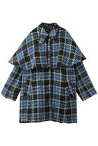 【メゾンスペシャル/MAISON SPECIAL】のColor Check 2Way Cape Coat/カラーチェック2WAYケープコート BLU(ブルー)|ID: prp329100004758985 ipo3291000000035618700