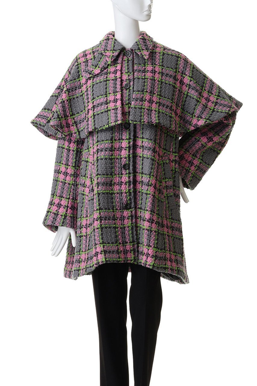 【メゾンスペシャル/MAISON SPECIAL】のColor Check 2Way Cape Coat/カラーチェック2WAYケープコート 人気、トレンドファッション・服の通販 founy(ファニー) 　ファッション　Fashion　レディースファッション　Fashion for Women　アウター　Coat / Outerwear Collection　コート・ロングコート・ピーコート　Long Coats, Peacoats & More　クラシカル　Classical, Vintage-Inspired　スペシャル　Special, Limited Edition　セットアップ　Set-Up, Coordinated Outfit　チェック　Check, Plaid, Tartan　フラップ　Flap, Flap Pocket　モダン　Modern, Contemporary　ロング　Long, Long-Length　冬　Winter / This Winter　other-2|ID: prp329100004758985 ipo3291000000035618702