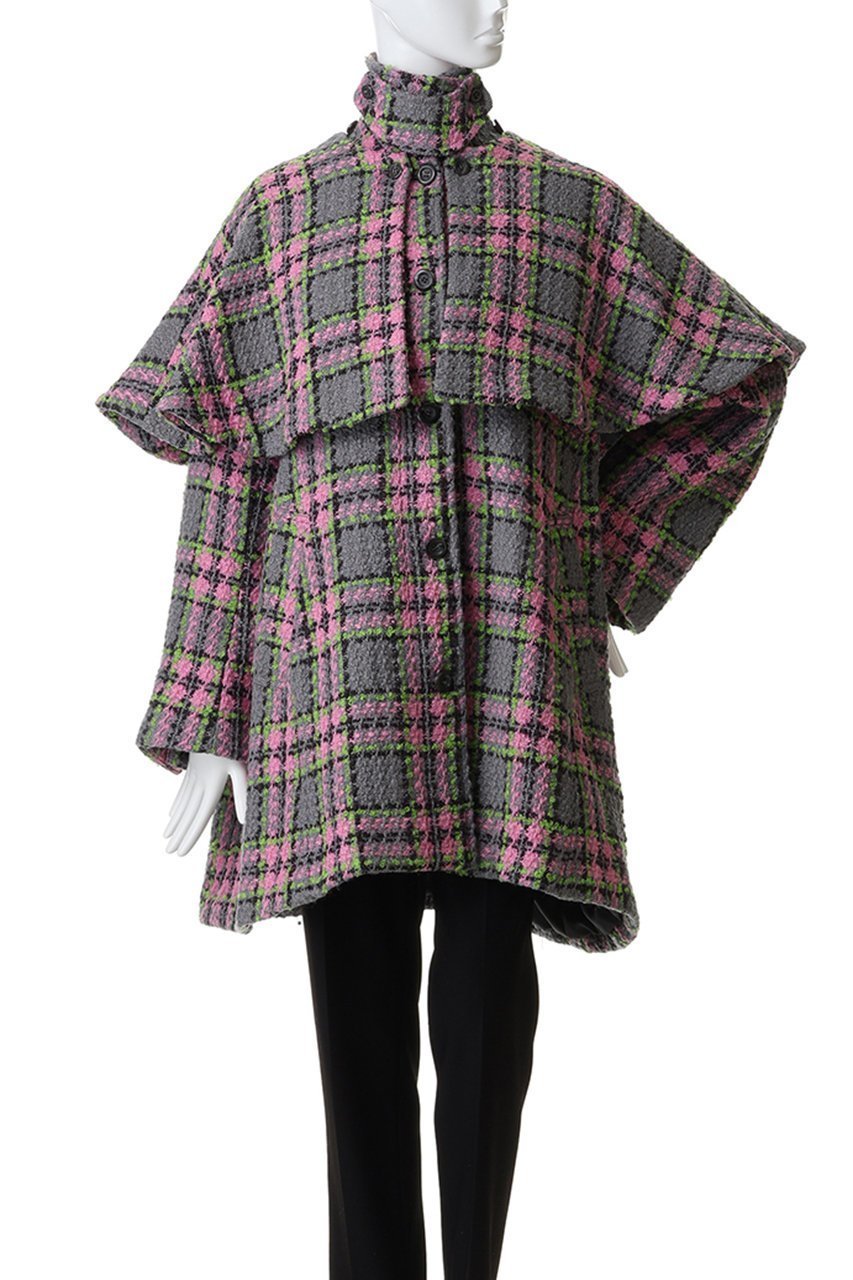 【メゾンスペシャル/MAISON SPECIAL】のColor Check 2Way Cape Coat/カラーチェック2WAYケープコート 人気、トレンドファッション・服の通販 founy(ファニー) 　ファッション　Fashion　レディースファッション　Fashion for Women　アウター　Coat / Outerwear Collection　コート・ロングコート・ピーコート　Long Coats, Peacoats & More　クラシカル　Classical, Vintage-Inspired　スペシャル　Special, Limited Edition　セットアップ　Set-Up, Coordinated Outfit　チェック　Check, Plaid, Tartan　フラップ　Flap, Flap Pocket　モダン　Modern, Contemporary　ロング　Long, Long-Length　冬　Winter / This Winter　other-7|ID: prp329100004758985 ipo3291000000035618707