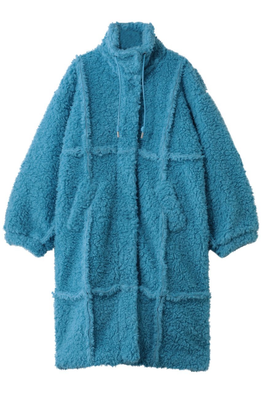 【メゾンスペシャル/MAISON SPECIAL】のCut Off High Neck Boa Coat/カットオフハイネックボアコート インテリア・キッズ・メンズ・レディースファッション・服の通販 founy(ファニー) 　ファッション　Fashion　レディースファッション　Fashion for Women　アウター　Coat / Outerwear Collection　コート・ロングコート・ピーコート　Long Coats, Peacoats & More　イタリア　Italy　キュプラ　Cupro, Eco Fabric　ダブル　Double, Double-Breasted　バランス　Balance, Style Balance　ベビー　Baby, Babywear　ミドル　Middle Length, Mid Height　ロング　Long, Long-Length　BLU(ブルー)|ID: prp329100004758988 ipo3291000000036042510