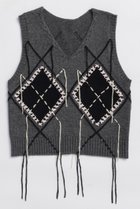 【メゾンスペシャル/MAISON SPECIAL】のStitch Argyle Knit Vest/ステッチアーガイルニットベスト 人気、トレンドファッション・服の通販 founy(ファニー) ファッション Fashion レディースファッション Fashion for Women トップス・カットソー Cut & Sew Tops ニット Knit Tops & Sweaters ベスト&ジレ / 重ね着スタイル Vests & Gilets カジュアルプルオーバー・ニットトップス Pullovers & Knit Tops / Casual Pullovers インナー Innerwear カットソー Cut and Sewn Top クラシカル Classical, Vintage-Inspired フォーマル Formal, Dressy ベスト Vest, Waistcoat 冬 Winter / This Winter 新作・新入荷 New Arrivals / New In thumbnail GRY(グレー)|ID: prp329100004758989 ipo3291000000034433953