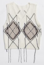 【メゾンスペシャル/MAISON SPECIAL】のStitch Argyle Knit Vest/ステッチアーガイルニットベスト 人気、トレンドファッション・服の通販 founy(ファニー) ファッション Fashion レディースファッション Fashion for Women トップス・カットソー Cut & Sew Tops ニット Knit Tops & Sweaters ベスト&ジレ / 重ね着スタイル Vests & Gilets カジュアルプルオーバー・ニットトップス Pullovers & Knit Tops / Casual Pullovers インナー Innerwear カットソー Cut and Sewn Top クラシカル Classical, Vintage-Inspired フォーマル Formal, Dressy ベスト Vest, Waistcoat 冬 Winter / This Winter 新作・新入荷 New Arrivals / New In thumbnail WHT(ホワイト)|ID: prp329100004758989 ipo3291000000034433955