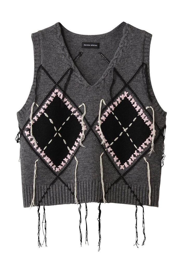 【メゾンスペシャル/MAISON SPECIAL】のStitch Argyle Knit Vest/ステッチアーガイルニットベスト インテリア・キッズ・メンズ・レディースファッション・服の通販 founy(ファニー) https://founy.com/ ファッション Fashion レディースファッション Fashion for Women トップス・カットソー Cut & Sew Tops ニット Knit Tops & Sweaters ベスト&ジレ / 重ね着スタイル Vests & Gilets カジュアルプルオーバー・ニットトップス Pullovers & Knit Tops / Casual Pullovers インナー Innerwear カットソー Cut and Sewn Top クラシカル Classical, Vintage-Inspired フォーマル Formal, Dressy ベスト Vest, Waistcoat 冬 Winter / This Winter |ID: prp329100004758989 ipo3291000000036042528