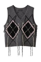 【メゾンスペシャル/MAISON SPECIAL】のStitch Argyle Knit Vest/ステッチアーガイルニットベスト 人気、トレンドファッション・服の通販 founy(ファニー) ファッション Fashion レディースファッション Fashion for Women トップス・カットソー Cut & Sew Tops ニット Knit Tops & Sweaters ベスト&ジレ / 重ね着スタイル Vests & Gilets カジュアルプルオーバー・ニットトップス Pullovers & Knit Tops / Casual Pullovers インナー Innerwear カットソー Cut and Sewn Top クラシカル Classical, Vintage-Inspired フォーマル Formal, Dressy ベスト Vest, Waistcoat 冬 Winter / This Winter thumbnail GRY(グレー)|ID: prp329100004758989 ipo3291000000036042529