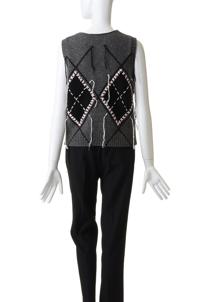【メゾンスペシャル/MAISON SPECIAL】のStitch Argyle Knit Vest/ステッチアーガイルニットベスト 人気、トレンドファッション・服の通販 founy(ファニー) ファッション Fashion レディースファッション Fashion for Women トップス・カットソー Cut & Sew Tops ニット Knit Tops & Sweaters ベスト&ジレ / 重ね着スタイル Vests & Gilets カジュアルプルオーバー・ニットトップス Pullovers & Knit Tops / Casual Pullovers インナー Innerwear カットソー Cut and Sewn Top クラシカル Classical, Vintage-Inspired フォーマル Formal, Dressy ベスト Vest, Waistcoat 冬 Winter / This Winter other-4|ID: prp329100004758989 ipo3291000000036528804