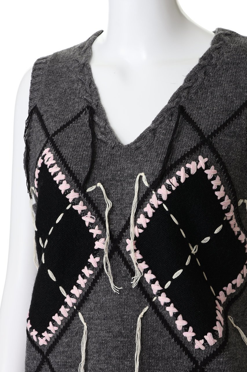 【メゾンスペシャル/MAISON SPECIAL】のStitch Argyle Knit Vest/ステッチアーガイルニットベスト 人気、トレンドファッション・服の通販 founy(ファニー) ファッション Fashion レディースファッション Fashion for Women トップス・カットソー Cut & Sew Tops ニット Knit Tops & Sweaters ベスト&ジレ / 重ね着スタイル Vests & Gilets カジュアルプルオーバー・ニットトップス Pullovers & Knit Tops / Casual Pullovers インナー Innerwear カットソー Cut and Sewn Top クラシカル Classical, Vintage-Inspired フォーマル Formal, Dressy ベスト Vest, Waistcoat 冬 Winter / This Winter other-5|ID: prp329100004758989 ipo3291000000036528805