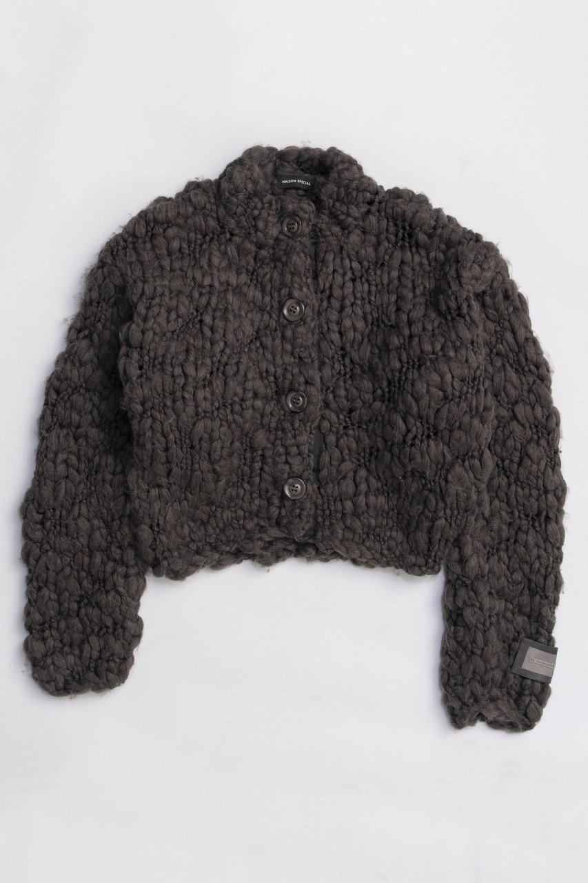 【メゾンスペシャル/MAISON SPECIAL】のHand Slub Knit Cardigan/ハンドスラブニットカーディガン インテリア・キッズ・メンズ・レディースファッション・服の通販 founy(ファニー) 　ファッション　Fashion　レディースファッション　Fashion for Women　トップス・カットソー　Cut & Sew Tops　ニット　Knit Tops & Sweaters　カーディガン・羽織り　Layered Style Cardigans　秋　Autumn　カーディガン　Cardigan, Knitwear　手編み　Hand-Knitted, Handmade Knit　ハンド　Hand, Handmade　パッチ　Patch, Appliqué　フロント　Front, Front Design　別注　Limited Edition, Custom Order　新作・新入荷　New Arrivals / New In　C.GRY(チャコールグレー)|ID: prp329100004758990 ipo3291000000034433964