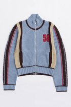 【メゾンスペシャル/MAISON SPECIAL】のNumbering High Neck Zip Knit Tops/ナンバリングハイネックジップニット BLU(ブルー)|ID: prp329100004758991 ipo3291000000034433981