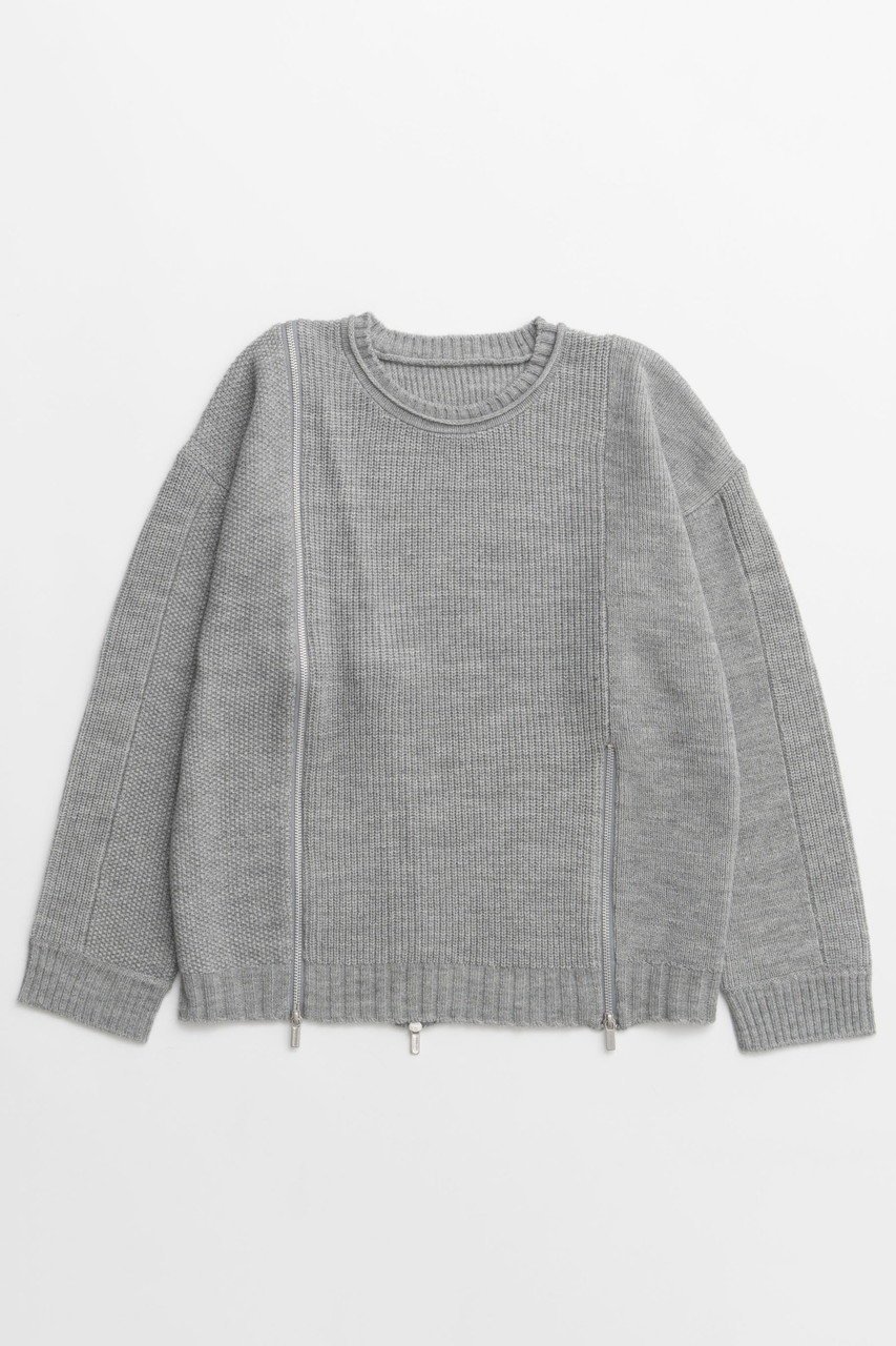 【メゾンスペシャル/MAISON SPECIAL】のLong Zipper Knit Pullover/ロングファスナ-ニット インテリア・キッズ・メンズ・レディースファッション・服の通販 founy(ファニー) ファッション Fashion レディースファッション Fashion for Women トップス・カットソー Cut & Sew Tops ニット Knit Tops & Sweaters カジュアルプルオーバー・ニットトップス Pullovers & Knit Tops / Casual Pullovers インナー Innerwear シンプル Simple, Minimal メタル Metal, Metal Parts ロング Long, Long-Length 再入荷 Restock / Back in Stock GRY(グレー)|ID: prp329100004758992 ipo3291000000034433997