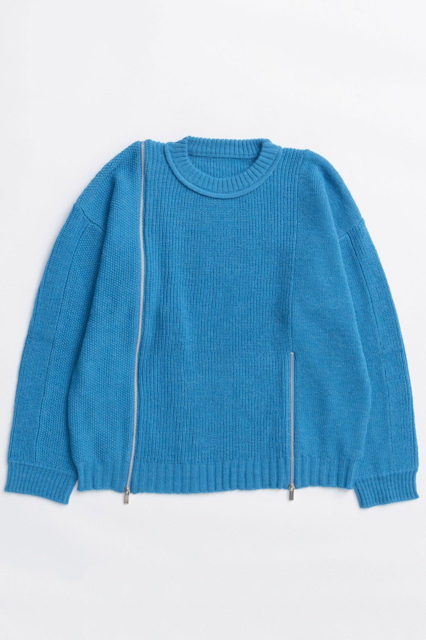 【メゾンスペシャル/MAISON SPECIAL】のLong Zipper Knit Pullover/ロングファスナ-ニット インテリア・キッズ・メンズ・レディースファッション・服の通販 founy(ファニー) ファッション Fashion レディースファッション Fashion for Women トップス・カットソー Cut & Sew Tops ニット Knit Tops & Sweaters カジュアルプルオーバー・ニットトップス Pullovers & Knit Tops / Casual Pullovers インナー Innerwear シンプル Simple, Minimal メタル Metal, Metal Parts ロング Long, Long-Length 再入荷 Restock / Back in Stock BLU(ブルー)|ID: prp329100004758992 ipo3291000000034434001