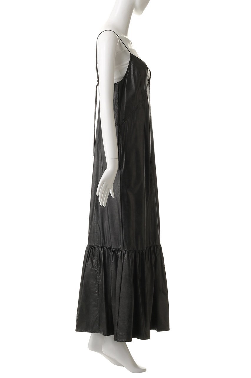【メゾンスペシャル/MAISON SPECIAL】のfaux Leather Dress/フェイクレザーワンピース 人気、トレンドファッション・服の通販 founy(ファニー) 　ファッション　Fashion　レディースファッション　Fashion for Women　ワンピース　Dresses　フォーマル・パーティードレス・結婚式用ドレス　Elegant & Casual Dresses　チュニック　Tunic Tops & Dresses　カットソー　Cut and Sewn Top　キャミソール　Camisole, Spaghetti Strap Top　スタイリッシュ　Stylish, Fashionable　スリット　Slit, Slit Detail　チュニック　Tunic, Long Top　ティアード　Tiered, Tiered Style　バランス　Balance, Style Balance　フェイクレザー　Faux Leather, PU Leather　ロング　Long, Long-Length　other-3|ID: prp329100004759002 ipo3291000000036042609