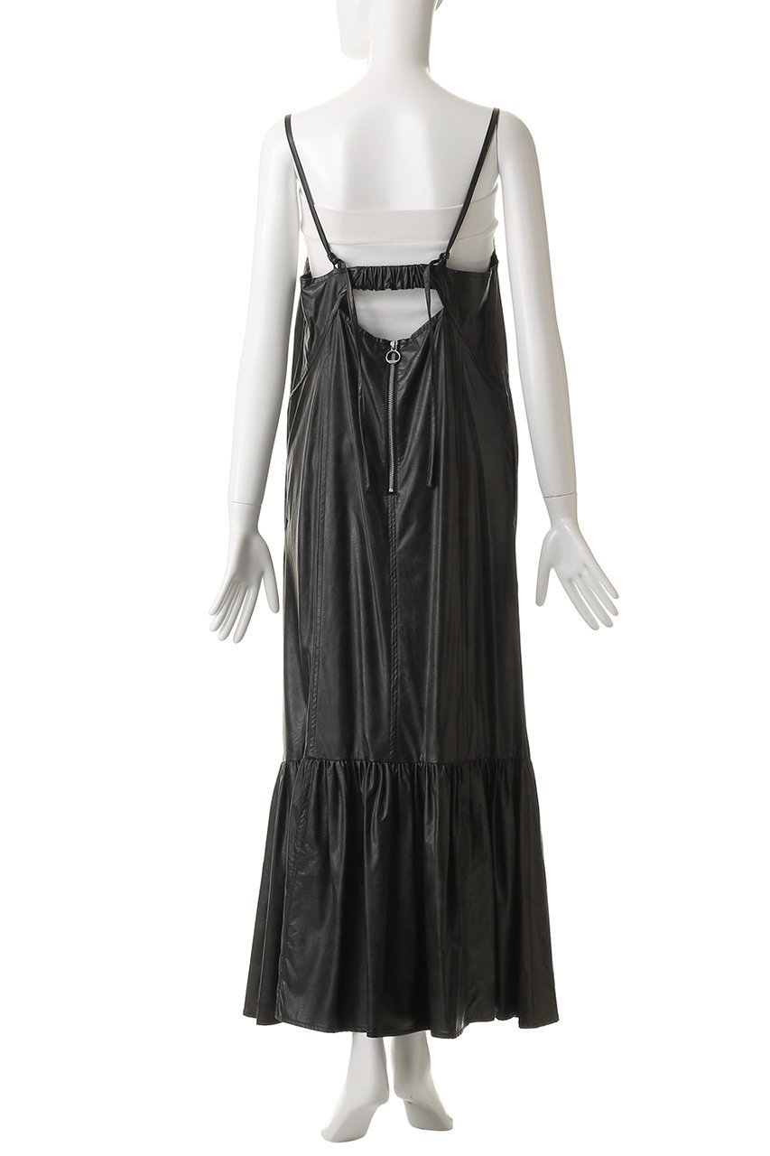 【メゾンスペシャル/MAISON SPECIAL】のfaux Leather Dress/フェイクレザーワンピース 人気、トレンドファッション・服の通販 founy(ファニー) 　ファッション　Fashion　レディースファッション　Fashion for Women　ワンピース　Dresses　フォーマル・パーティードレス・結婚式用ドレス　Elegant & Casual Dresses　チュニック　Tunic Tops & Dresses　カットソー　Cut and Sewn Top　キャミソール　Camisole, Spaghetti Strap Top　スタイリッシュ　Stylish, Fashionable　スリット　Slit, Slit Detail　チュニック　Tunic, Long Top　ティアード　Tiered, Tiered Style　バランス　Balance, Style Balance　フェイクレザー　Faux Leather, PU Leather　ロング　Long, Long-Length　other-4|ID: prp329100004759002 ipo3291000000036042611