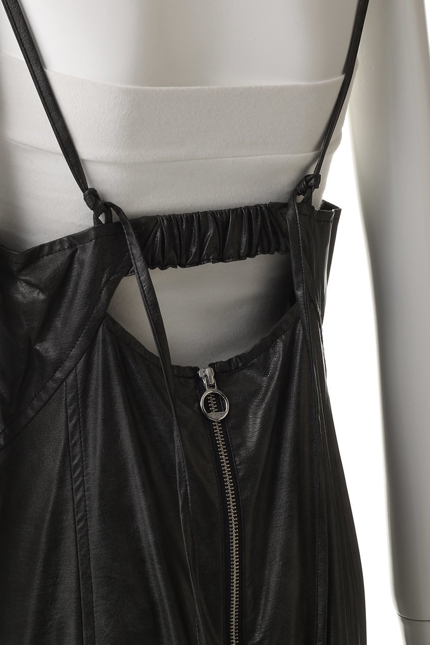 【メゾンスペシャル/MAISON SPECIAL】のfaux Leather Dress/フェイクレザーワンピース 人気、トレンドファッション・服の通販 founy(ファニー) 　ファッション　Fashion　レディースファッション　Fashion for Women　ワンピース　Dresses　フォーマル・パーティードレス・結婚式用ドレス　Elegant & Casual Dresses　チュニック　Tunic Tops & Dresses　カットソー　Cut and Sewn Top　キャミソール　Camisole, Spaghetti Strap Top　スタイリッシュ　Stylish, Fashionable　スリット　Slit, Slit Detail　チュニック　Tunic, Long Top　ティアード　Tiered, Tiered Style　バランス　Balance, Style Balance　フェイクレザー　Faux Leather, PU Leather　ロング　Long, Long-Length　other-6|ID: prp329100004759002 ipo3291000000036042615