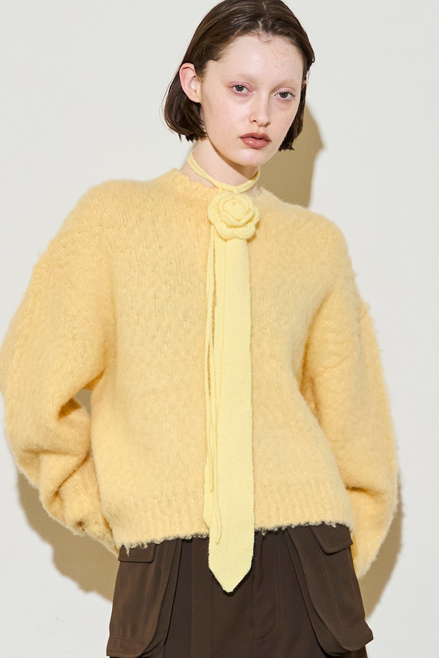 【メゾンスペシャル/MAISON SPECIAL】のFlower Knit Tie/フラワーニットタイ 人気、トレンドファッション・服の通販 founy(ファニー) 　ファッション　Fashion　レディースファッション　Fashion for Women　トップス・カットソー　Cut & Sew Tops　ニット　Knit Tops & Sweaters　レイングッズ・傘・晴雨兼用傘　Umbrellas & Rain Gear　おすすめ　Recommended / Our Picks　スカーフ　Scarf, Neckwear　トレンド　Trend, Trending Now　ハンカチ　Handkerchief, Hanky　傘　Umbrella, Parasol　新作・新入荷　New Arrivals / New In　時計　Watch, Wristwatch　other-6|ID: prp329100004759006 ipo3291000000034434147