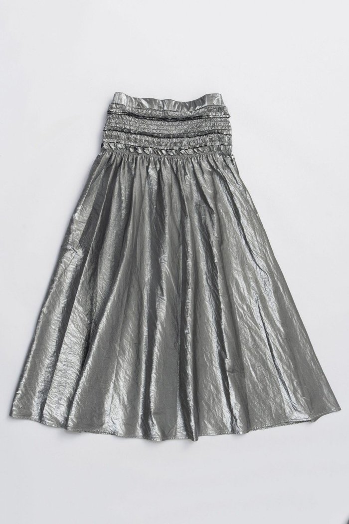 【メゾンスペシャル/MAISON SPECIAL】のMetallic Flare Skirt/メタリックフレアスカート インテリア・キッズ・メンズ・レディースファッション・服の通販 founy(ファニー) https://founy.com/ ファッション Fashion レディースファッション Fashion for Women スカート Skirts Aライン・フレアスカート A-Line & Flared Skirts ロングスカート Long Skirts / Maxi & Midi Skirts シャーリング Shirring, Ruched フリル Frill, Ruffle フレア Flare, Flared ラグジュアリー Luxury, Elegant ロング Long, Long-Length エレガント 上品 Elegant 新作・新入荷 New Arrivals / New In |ID: prp329100004759008 ipo3291000000034434160