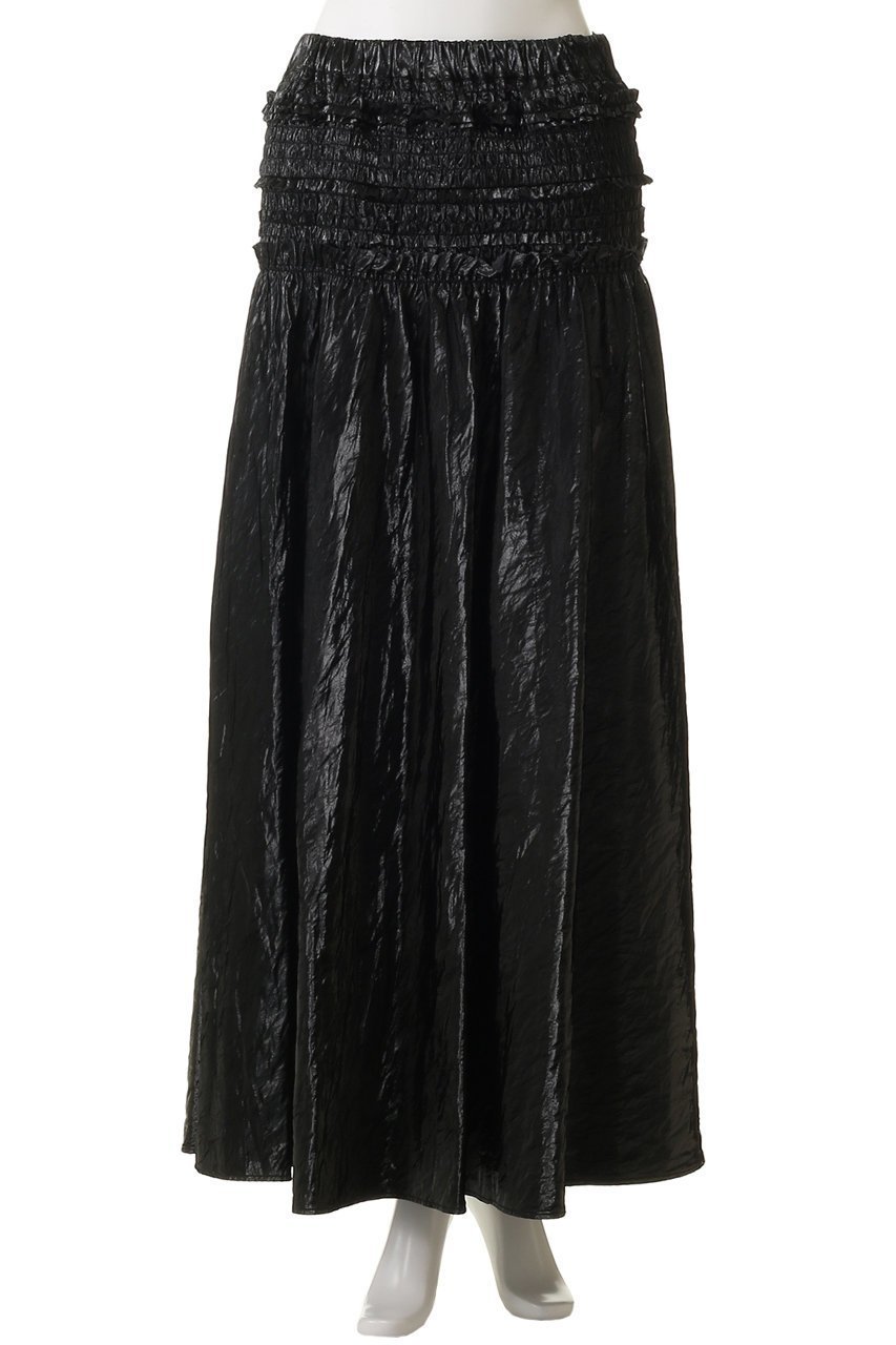 【メゾンスペシャル/MAISON SPECIAL】のMetallic Flare Skirt/メタリックフレアスカート 人気、トレンドファッション・服の通販 founy(ファニー) 　ファッション　Fashion　レディースファッション　Fashion for Women　スカート　Skirts　Aライン・フレアスカート　A-Line & Flared Skirts　ロングスカート　Long Skirts / Maxi & Midi Skirts　シャーリング　Shirring, Ruched　フリル　Frill, Ruffle　フレア　Flare, Flared　ラグジュアリー　Luxury, Elegant　ロング　Long, Long-Length　エレガント 上品　Elegant　再入荷　Restock / Back in Stock　other-4|ID: prp329100004759008 ipo3291000000034605197