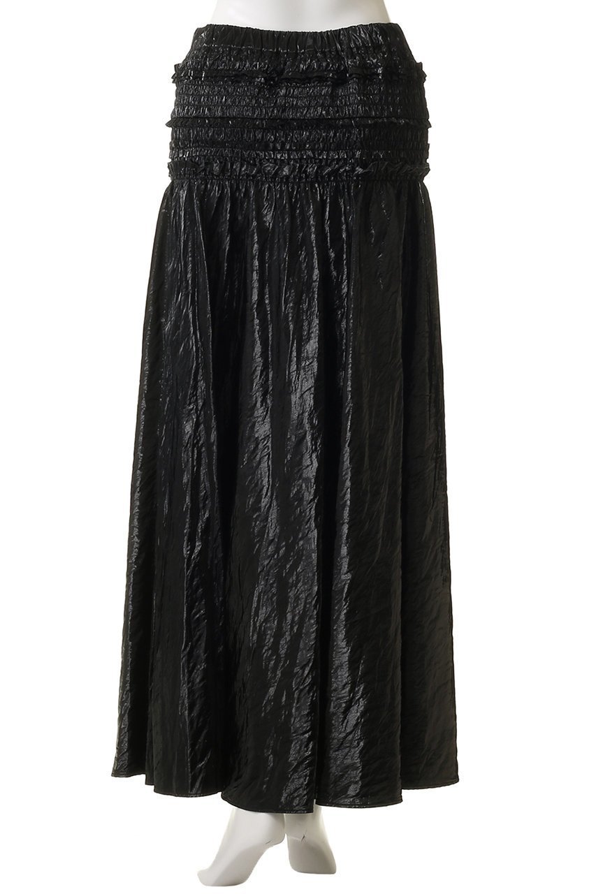 【メゾンスペシャル/MAISON SPECIAL】のMetallic Flare Skirt/メタリックフレアスカート 人気、トレンドファッション・服の通販 founy(ファニー) 　ファッション　Fashion　レディースファッション　Fashion for Women　スカート　Skirts　Aライン・フレアスカート　A-Line & Flared Skirts　ロングスカート　Long Skirts / Maxi & Midi Skirts　シャーリング　Shirring, Ruched　フリル　Frill, Ruffle　フレア　Flare, Flared　ラグジュアリー　Luxury, Elegant　ロング　Long, Long-Length　エレガント 上品　Elegant　再入荷　Restock / Back in Stock　other-6|ID: prp329100004759008 ipo3291000000034605199
