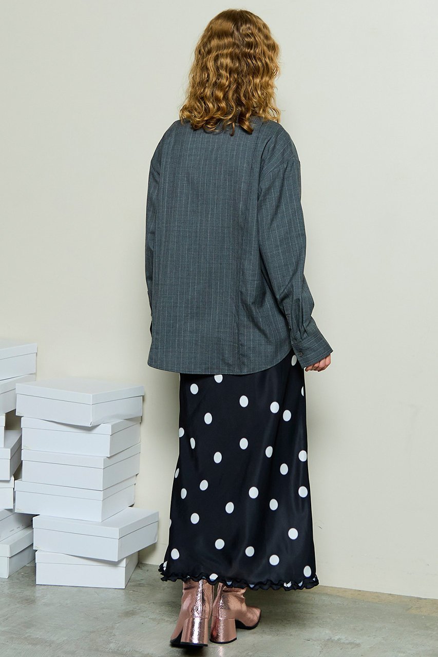 【メゾンスペシャル/MAISON SPECIAL】のDot Frill Midi-length Skirt/ドットフリルミモレスカート 人気、トレンドファッション・服の通販 founy(ファニー) ファッション Fashion レディースファッション Fashion for Women スカート Skirts ロングスカート Long Skirts / Maxi & Midi Skirts おすすめ Recommended / Our Picks サテン Satin, Glossy Fabric ドット Polka Dot, Dot Pattern フレア Flare, Flared ランダム Random, Irregular ロング Long, Long-Length 新作・新入荷 New Arrivals / New In other-5|ID: prp329100004759010 ipo3291000000034434182