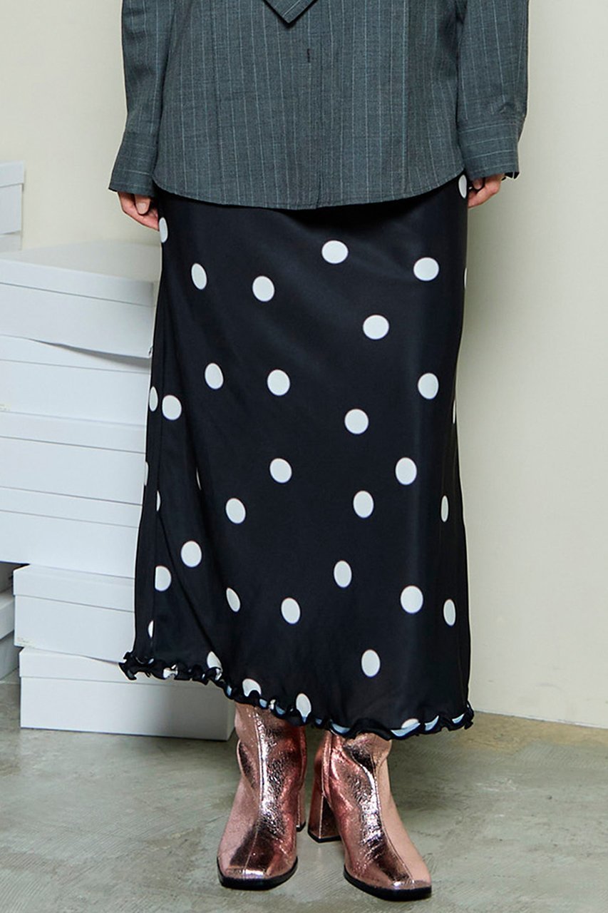 【メゾンスペシャル/MAISON SPECIAL】のDot Frill Midi-length Skirt/ドットフリルミモレスカート 人気、トレンドファッション・服の通販 founy(ファニー) ファッション Fashion レディースファッション Fashion for Women スカート Skirts ロングスカート Long Skirts / Maxi & Midi Skirts おすすめ Recommended / Our Picks サテン Satin, Glossy Fabric ドット Polka Dot, Dot Pattern フレア Flare, Flared ランダム Random, Irregular ロング Long, Long-Length 新作・新入荷 New Arrivals / New In other-6|ID: prp329100004759010 ipo3291000000034434183