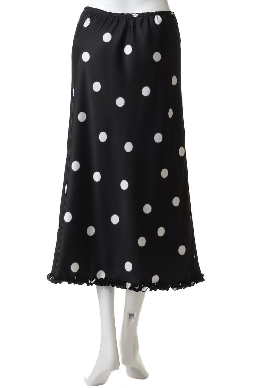 【メゾンスペシャル/MAISON SPECIAL】のDot Frill Midi-length Skirt/ドットフリルミモレスカート 人気、トレンドファッション・服の通販 founy(ファニー) 　ファッション　Fashion　レディースファッション　Fashion for Women　スカート　Skirts　ロングスカート　Long Skirts / Maxi & Midi Skirts　おすすめ　Recommended / Our Picks　サテン　Satin, Glossy Fabric　ドット　Polka Dot, Dot Pattern　フレア　Flare, Flared　ランダム　Random, Irregular　ロング　Long, Long-Length　other-7|ID: prp329100004759010 ipo3291000000034628329