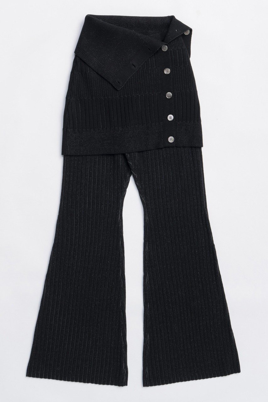 【メゾンスペシャル/MAISON SPECIAL】のKnit Skirt and Pants Set/ニットスカートパンツセット インテリア・キッズ・メンズ・レディースファッション・服の通販 founy(ファニー) ファッション Fashion レディースファッション Fashion for Women スカート Skirts パンツ Pants & Trousers シンプル Simple, Minimal トレンド Trend, Trending Now フィット Fit, Slim Fit フレア Flare, Flared おすすめ Recommended / Our Picks 新作・新入荷 New Arrivals / New In BLK(ブラック)|ID: prp329100004759016 ipo3291000000034434242
