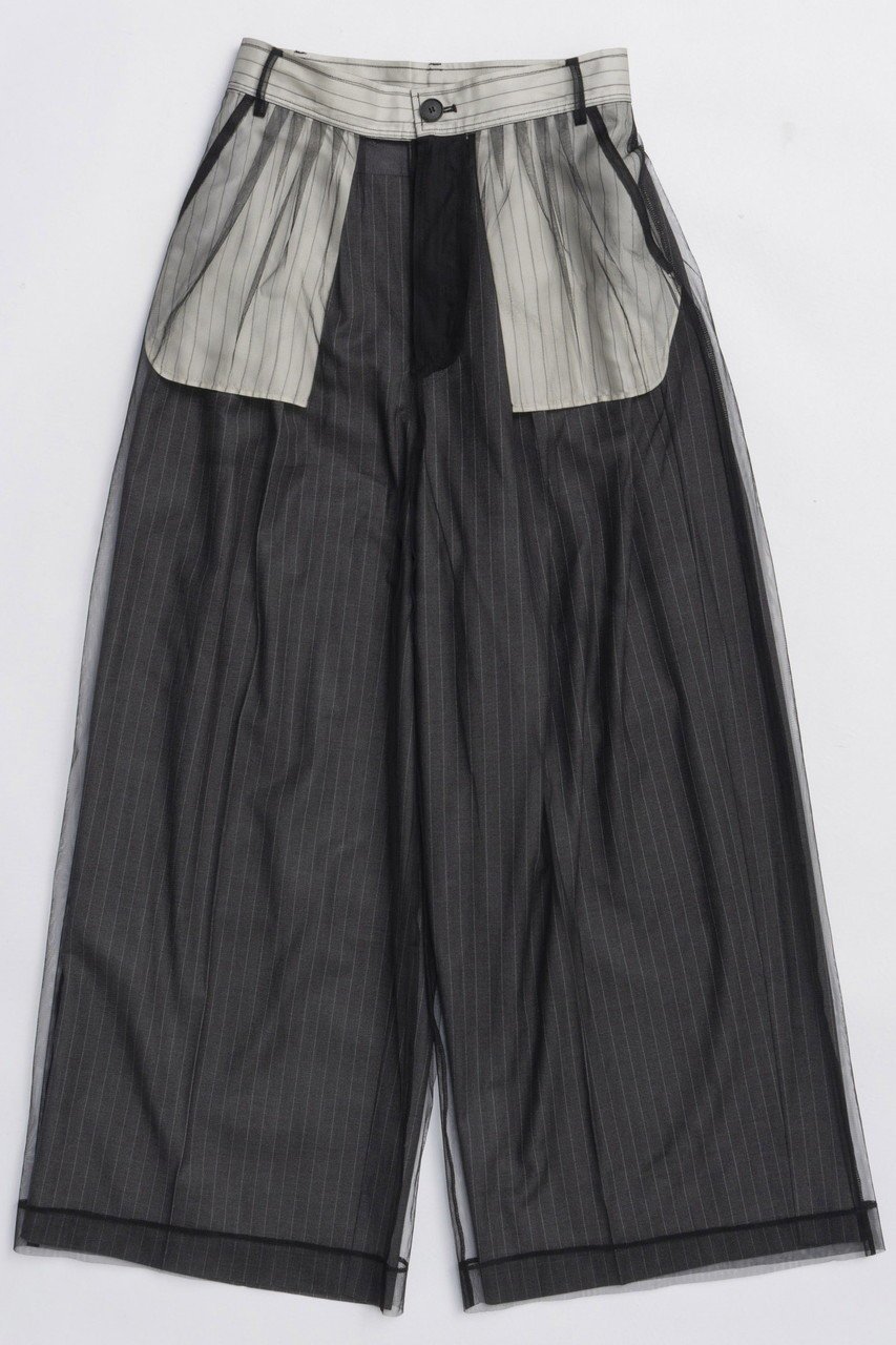【メゾンスペシャル/MAISON SPECIAL】のTulle Layered Slacks/チュールレイヤードスラックス 人気、トレンドファッション・服の通販 founy(ファニー) ファッション Fashion レディースファッション Fashion for Women パンツ Pants & Trousers サテン Satin, Glossy Fabric シンプル Simple, Minimal ストライプ Stripe, Striped Pattern スラックス Slacks, Dress Pants チュール Tulip, Tulip Motif デニム Denim, Jeans Material バランス Balance, Style Balance フェミニン Feminine, Girly プリント Print, Printed Pattern ミックス Mix, Mixed Style ワイド Wide, Wide Fit 新作・新入荷 New Arrivals / New In other-1|ID: prp329100004759019 ipo3291000000034434264