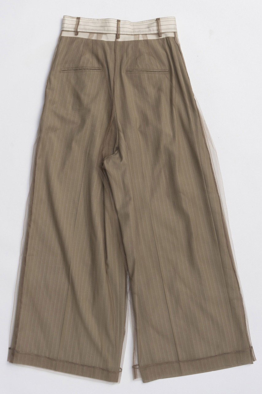 【メゾンスペシャル/MAISON SPECIAL】のTulle Layered Slacks/チュールレイヤードスラックス 人気、トレンドファッション・服の通販 founy(ファニー) ファッション Fashion レディースファッション Fashion for Women パンツ Pants & Trousers サテン Satin, Glossy Fabric シンプル Simple, Minimal ストライプ Stripe, Striped Pattern スラックス Slacks, Dress Pants チュール Tulip, Tulip Motif デニム Denim, Jeans Material バランス Balance, Style Balance フェミニン Feminine, Girly プリント Print, Printed Pattern ミックス Mix, Mixed Style ワイド Wide, Wide Fit 新作・新入荷 New Arrivals / New In other-2|ID: prp329100004759019 ipo3291000000034434268