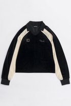 【メゾンスペシャル/MAISON SPECIAL】のVelour Combination Sporty Jersey Tops/ベロアコンビスポーティージャージトップス BLK(ブラック)|ID: prp329100004759020 ipo3291000000034434278