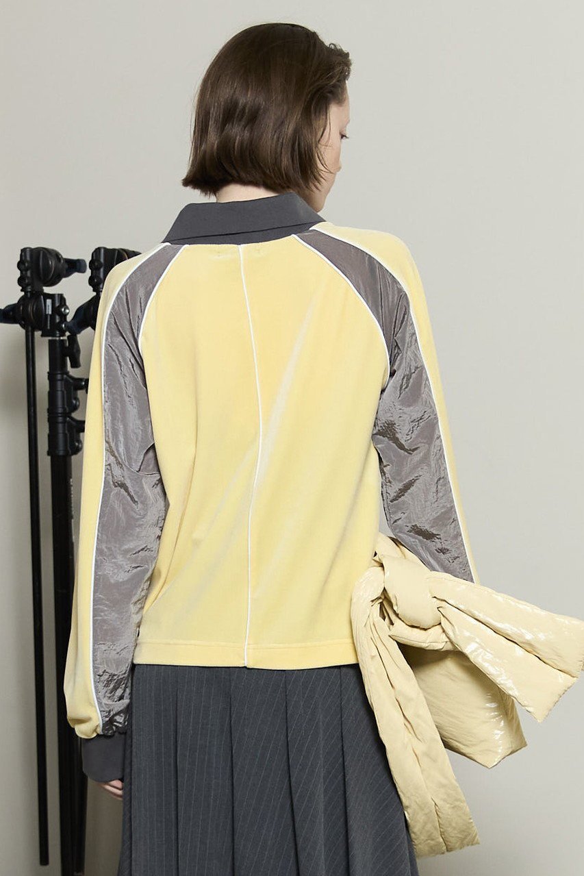 【メゾンスペシャル/MAISON SPECIAL】のVelour Combination Sporty Jersey Tops/ベロアコンビスポーティージャージトップス 人気、トレンドファッション・服の通販 founy(ファニー) 　ファッション　Fashion　レディースファッション　Fashion for Women　トップス・カットソー　Cut & Sew Tops　シャツ・ブラウス・オフィスカジュアル　Elegant Blouses & Button-Ups　ロングTシャツ・Tシャツ　Longline T-Shirts & Tees　カットソー・ベーシックTシャツ　Cut-and-Sewn Tops / Stretch Tees & Basics　ベロアトップス　Velour Tops / Velvet-Look Items　コンパクト　Compact, Small Size　スリーブ　Sleeve, Long Sleeve / Short Sleeve　ドッキング　Docking, Mixed Material　パイピング　Piping, Trim Design　ベロア　Velour, Soft Velvet　ロング　Long, Long-Length　新作・新入荷　New Arrivals / New In　other-4|ID: prp329100004759020 ipo3291000000034434283