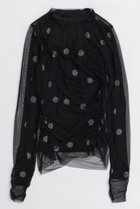 【メゾンスペシャル/MAISON SPECIAL】のSheer Dot Layered Tops/シアードットレイヤードトップス BLK(ブラック)|ID: prp329100004759022 ipo3291000000034434296