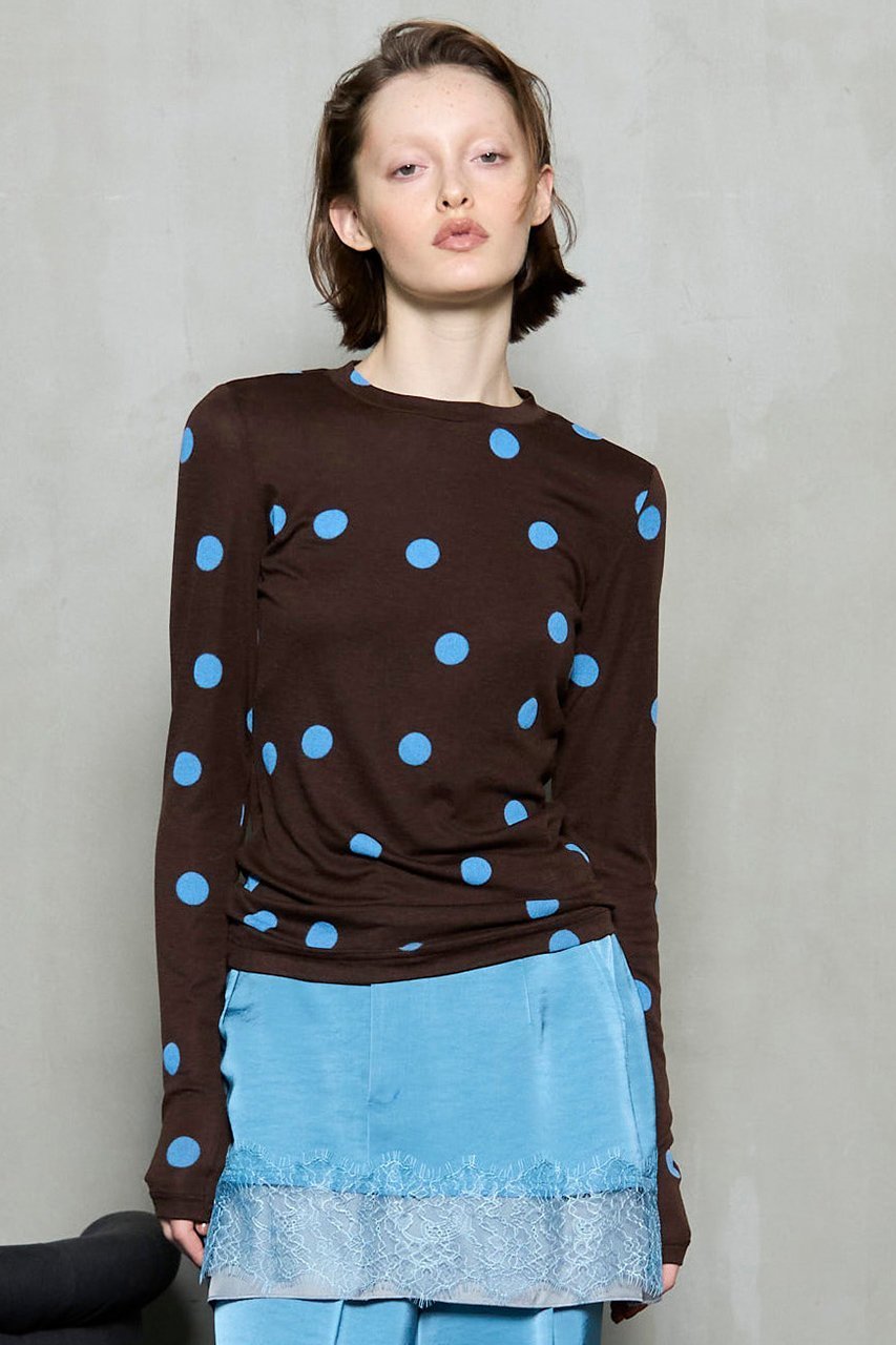 【メゾンスペシャル/MAISON SPECIAL】のSheer Dot Layered Tops/シアードットレイヤードトップス 人気、トレンドファッション・服の通販 founy(ファニー)  ファッション Fashion レディースファッション Fashion for Women トップス・カットソー Cut & Sew Tops シャツ・ブラウス・オフィスカジュアル Elegant Blouses & Button-Ups ロングTシャツ・Tシャツ Longline T-Shirts & Tees カットソー・ベーシックTシャツ Cut-and-Sewn Tops / Stretch Tees & Basics オケージョン Occasion Wear カットソー Cut and Sewn Top ギャザー Gathered, Ruffled シャーリング Shirring, Ruched スラックス Slacks, Dress Pants スリーブ Sleeve, Long Sleeve / Short Sleeve デニム Denim, Jeans Material トレンド Trend, Trending Now ドット Polka Dot, Dot Pattern フィット Fit, Slim Fit プリント Print, Printed Pattern メッシュ Mesh, Net Fabric ロング Long, Long-Length 新作・新入荷 New Arrivals / New In other-4|ID: prp329100004759022 ipo3291000000034434300