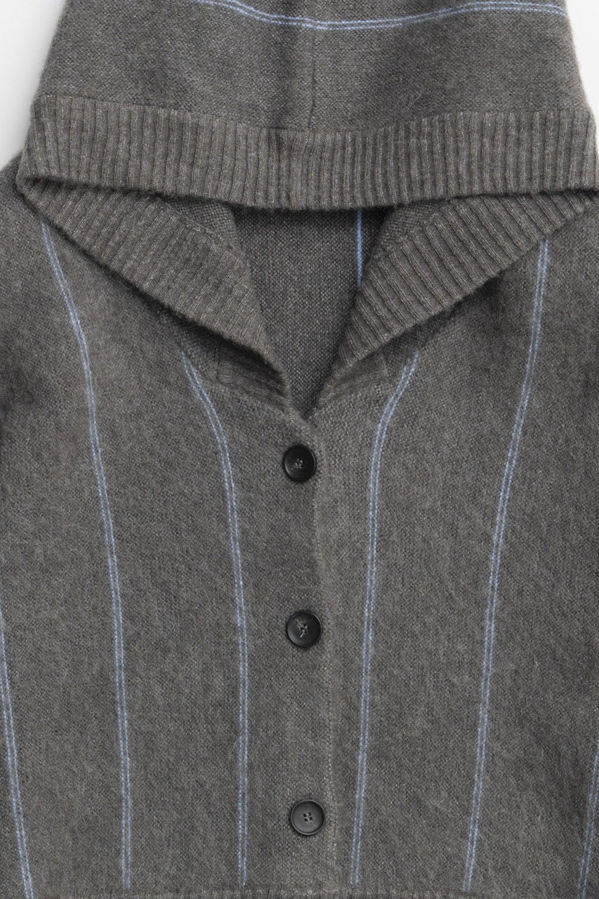 【メゾンスペシャル/MAISON SPECIAL】のPower Shoulder Hood Knit Cardigan/パワーショルダーフードニットカーディガン 人気、トレンドファッション・服の通販 founy(ファニー) 　ファッション　Fashion　レディースファッション　Fashion for Women　トップス・カットソー　Cut & Sew Tops　ニット　Knit Tops & Sweaters　カーディガン・羽織り　Layered Style Cardigans　カジュアルプルオーバー・ニットトップス　Pullovers & Knit Tops / Casual Pullovers　ストライプ　Stripe, Striped Pattern　スーツ　Suit, Formalwear　エレガント 上品　Elegant　冬　Winter / This Winter　新作・新入荷　New Arrivals / New In　other-2|ID: prp329100004759023 ipo3291000000034434308