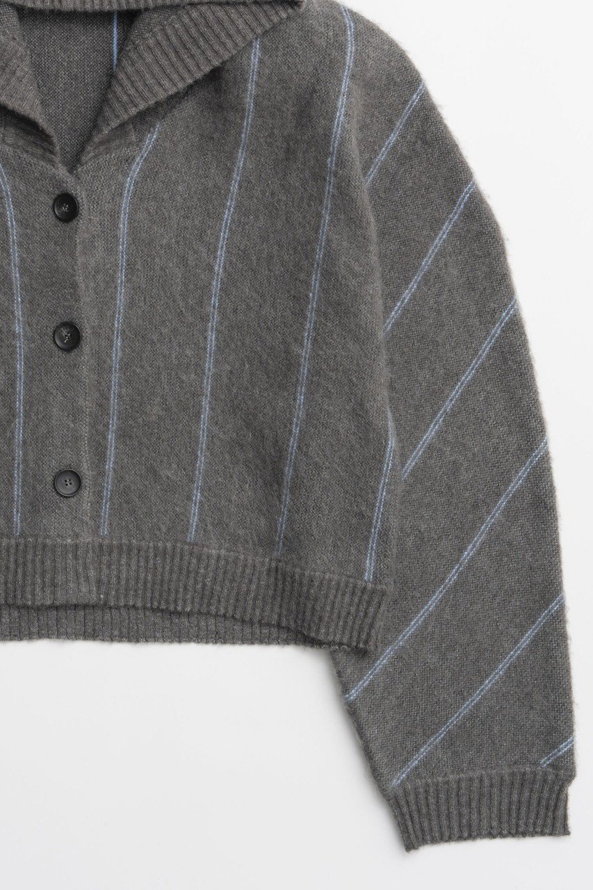 【メゾンスペシャル/MAISON SPECIAL】のPower Shoulder Hood Knit Cardigan/パワーショルダーフードニットカーディガン 人気、トレンドファッション・服の通販 founy(ファニー) 　ファッション　Fashion　レディースファッション　Fashion for Women　トップス・カットソー　Cut & Sew Tops　ニット　Knit Tops & Sweaters　カーディガン・羽織り　Layered Style Cardigans　カジュアルプルオーバー・ニットトップス　Pullovers & Knit Tops / Casual Pullovers　ストライプ　Stripe, Striped Pattern　スーツ　Suit, Formalwear　エレガント 上品　Elegant　冬　Winter / This Winter　新作・新入荷　New Arrivals / New In　other-3|ID: prp329100004759023 ipo3291000000034434309