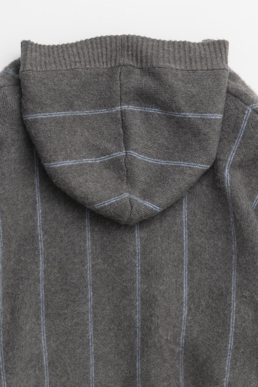 【メゾンスペシャル/MAISON SPECIAL】のPower Shoulder Hood Knit Cardigan/パワーショルダーフードニットカーディガン 人気、トレンドファッション・服の通販 founy(ファニー) 　ファッション　Fashion　レディースファッション　Fashion for Women　トップス・カットソー　Cut & Sew Tops　ニット　Knit Tops & Sweaters　カーディガン・羽織り　Layered Style Cardigans　カジュアルプルオーバー・ニットトップス　Pullovers & Knit Tops / Casual Pullovers　ストライプ　Stripe, Striped Pattern　スーツ　Suit, Formalwear　エレガント 上品　Elegant　冬　Winter / This Winter　新作・新入荷　New Arrivals / New In　other-5|ID: prp329100004759023 ipo3291000000034434311