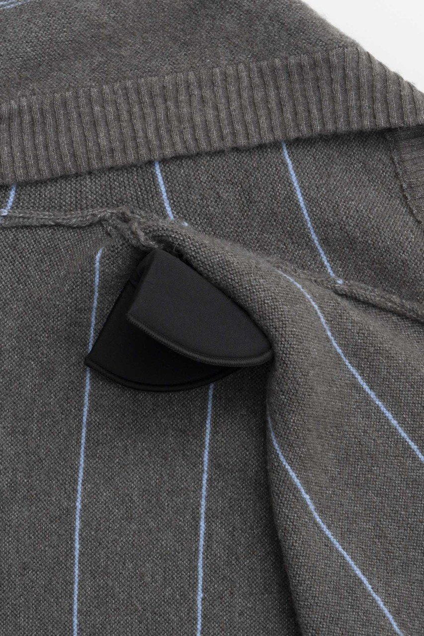 【メゾンスペシャル/MAISON SPECIAL】のPower Shoulder Hood Knit Cardigan/パワーショルダーフードニットカーディガン 人気、トレンドファッション・服の通販 founy(ファニー) 　ファッション　Fashion　レディースファッション　Fashion for Women　トップス・カットソー　Cut & Sew Tops　ニット　Knit Tops & Sweaters　カーディガン・羽織り　Layered Style Cardigans　カジュアルプルオーバー・ニットトップス　Pullovers & Knit Tops / Casual Pullovers　ストライプ　Stripe, Striped Pattern　スーツ　Suit, Formalwear　エレガント 上品　Elegant　冬　Winter / This Winter　新作・新入荷　New Arrivals / New In　other-6|ID: prp329100004759023 ipo3291000000034434312